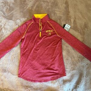 Women’s USC Red Quarter-Zip Pullover